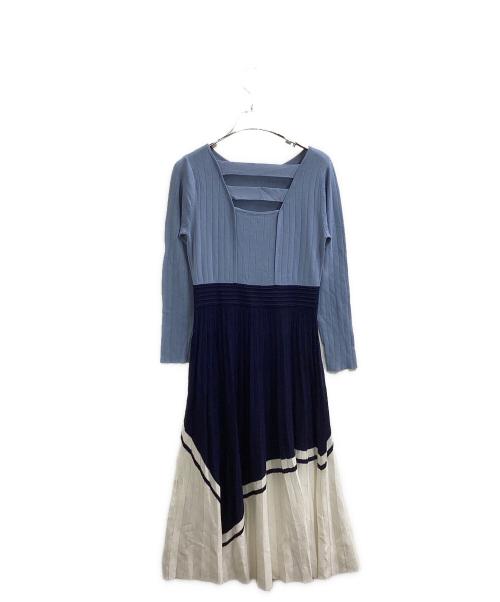Diagram（ダイアグラム）Diagram (ダイアグラム) バイカラーニットワンピース / 0320133154 ホワイト サイズ:36の古着・服飾アイテム