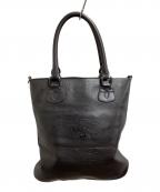 BURBERRYバーバリー）の古着「レザートートバッグ」｜ブラック