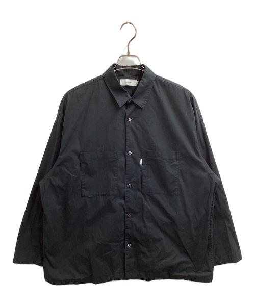 Graphpaper（グラフペーパー）Graphpaper (グラフペーパー) Stretch Typewriter L/S Oversized Box Shirt ブラック サイズ:Freeの古着・服飾アイテム