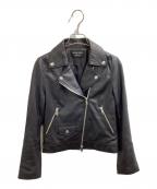 UNITED TOKYOユナイテッドトーキョー）の古着「Lamb Leather Double Riders Jacket / MADE IN JAPAN / 507352003」｜ブラック