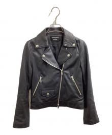 UNITED TOKYO（ユナイテッドトーキョー）の古着「Lamb Leather Double Riders Jacket / MADE IN JAPAN / 507352003」｜ブラック