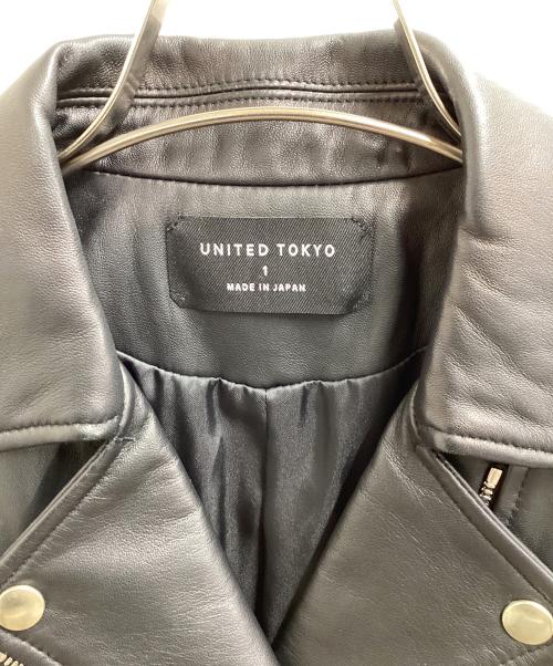 UNITED TOKYO（ユナイテッドトーキョー）UNITED TOKYO (ユナイテッドトーキョー) Lamb Leather Double Riders Jacket / MADE IN JAPAN / 507352003 ブラック サイズ:1の古着・服飾アイテム