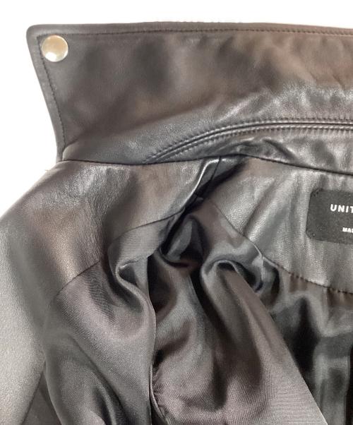 UNITED TOKYO（ユナイテッドトーキョー）UNITED TOKYO (ユナイテッドトーキョー) Lamb Leather Double Riders Jacket / MADE IN JAPAN / 507352003 ブラック サイズ:1の古着・服飾アイテム
