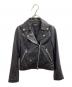 UNITED TOKYO（ユナイテッドトーキョー）の古着「Lamb Leather Double Riders Jacket / MADE IN JAPAN / 507352003」｜ブラック
