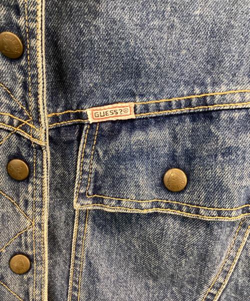 GEORGES MARCIANO for GUESS（ジョージズ・マルシアーノ フォー ゲス）GEORGES MARCIANO for GUESS (ジョージズ・マルシアーノ フォー ゲス) 80s-90s DENIM JACKET / MADE IN USA ブルー サイズ:Sの古着・服飾アイテム