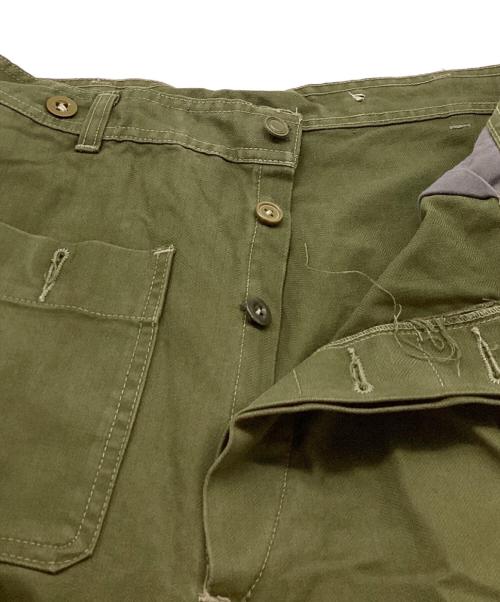 USED（ユーズド）USED (ユーズド) デンマーク軍 ヘリンボーンツイルカーゴパンツ グリーン サイズ:不明の古着・服飾アイテム