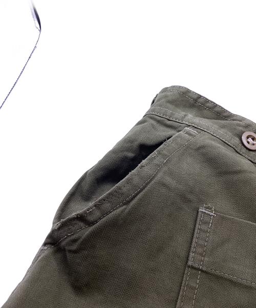 USED（ユーズド）USED (ユーズド) デンマーク軍 ヘリンボーンツイルカーゴパンツ グリーン サイズ:不明の古着・服飾アイテム