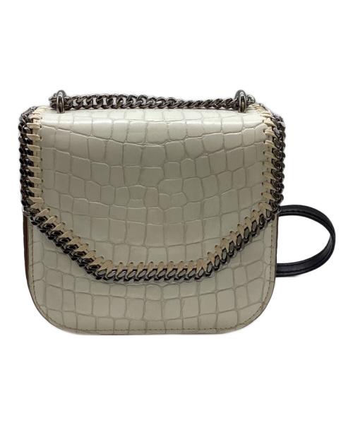 STELLA McCARTNEY（ステラマッカートニー）STELLA McCARTNEY (ステラマッカートニー) ファベラ ボックス クロコ型押し ショルダーバッグ ホワイトの古着・服飾アイテム