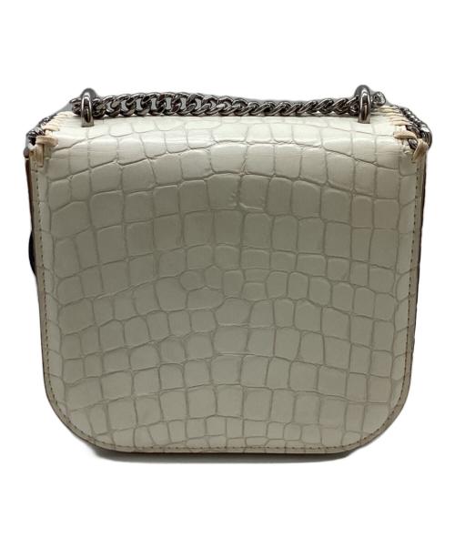 STELLA McCARTNEY（ステラマッカートニー）STELLA McCARTNEY (ステラマッカートニー) ファベラ ボックス クロコ型押し ショルダーバッグ ホワイトの古着・服飾アイテム