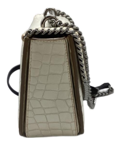 STELLA McCARTNEY（ステラマッカートニー）STELLA McCARTNEY (ステラマッカートニー) ファベラ ボックス クロコ型押し ショルダーバッグ ホワイトの古着・服飾アイテム