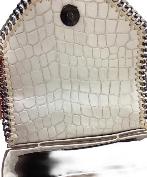 STELLA McCARTNEY（ステラマッカートニー）STELLA McCARTNEY (ステラマッカートニー) ファベラ ボックス クロコ型押し ショルダーバッグ ホワイトの古着・服飾アイテム
