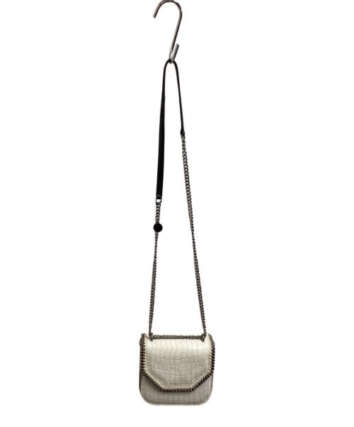 STELLA McCARTNEY（ステラマッカートニー）STELLA McCARTNEY (ステラマッカートニー) ファベラ ボックス クロコ型押し ショルダーバッグ ホワイトの古着・服飾アイテム
