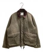 FREAK'S STOREフリークスストア）の古着「襟コーデュロイ コットンナイロンブルゾン/ 243-1595」｜オリーブ