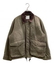 FREAK'S STORE（フリークスストア）の古着「襟コーデュロイ コットンナイロンブルゾン/ 243-1595」｜オリーブ