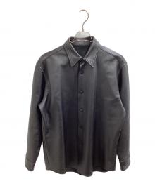 Cale（カル）の古着「LAMB LEATHER SHIRT JACKET」｜ブラック