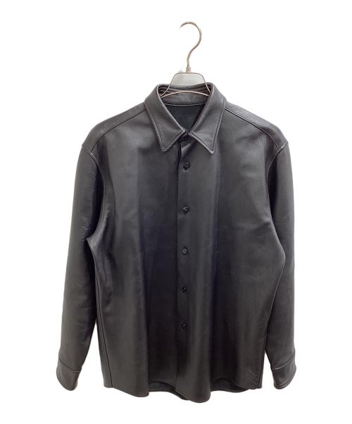 Cale（カル）Cale (カル) LAMB LEATHER SHIRT JACKET ブラック サイズ:4の古着・服飾アイテム