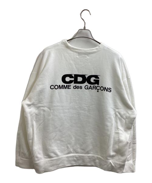 CDG（シーディージー）CDG (シーディージー) OVERSIZED SWEATSHIRT / SZ-T055 / AD2023 ホワイト サイズ:Mの古着・服飾アイテム