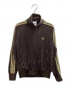 adidasアディダス）の古着「ファイヤーバード トラックトップ ベロア」｜ブラウン