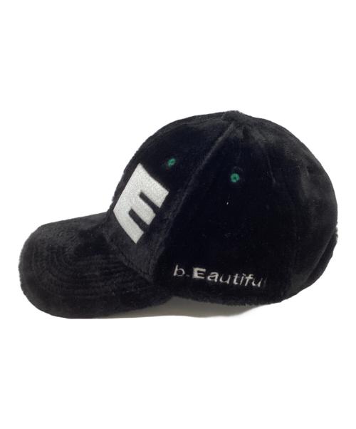 b.Eautiful（ビービューティフル）b.Eautiful (ビービューティフル) b.E Hat / ベロアキャップ ブラックの古着・服飾アイテム