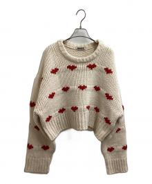 NKNIT（ンニット）の古着「HEART Pattern Knit」｜アイボリー