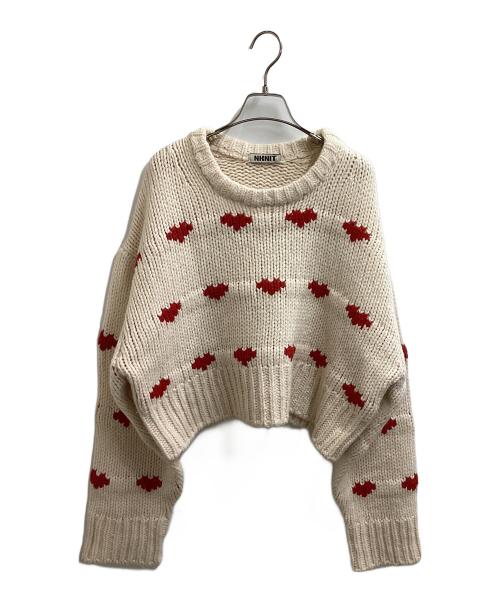 NKNIT（ンニット）NKNIT (ンニット) HEART Pattern Knit アイボリー サイズ:表記無しの古着・服飾アイテム