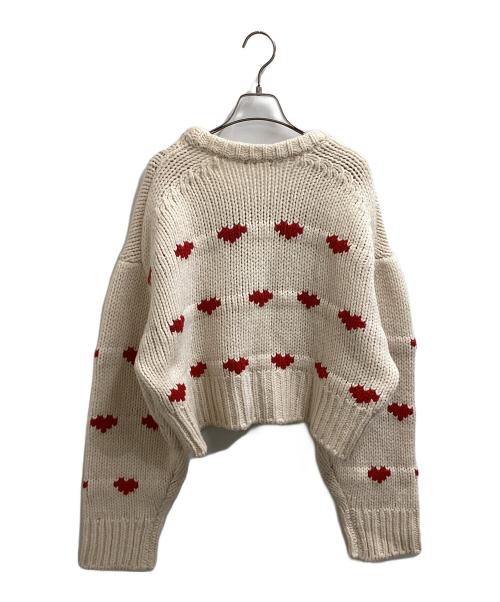 NKNIT（ンニット）NKNIT (ンニット) HEART Pattern Knit アイボリー サイズ:表記無しの古着・服飾アイテム