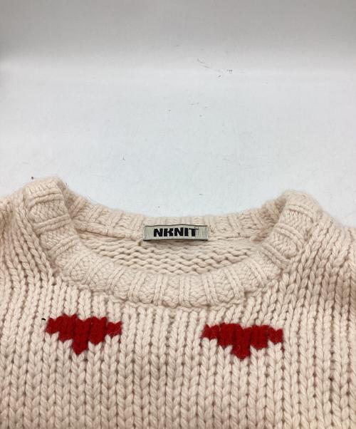 NKNIT（ンニット）NKNIT (ンニット) HEART Pattern Knit アイボリー サイズ:表記無しの古着・服飾アイテム