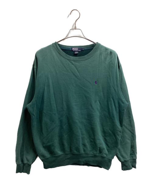 POLO RALPH LAUREN（ポロ・ラルフローレン）POLO RALPH LAUREN (ポロ・ラルフローレン) クルーネックスウェット グリーン サイズ:Mの古着・服飾アイテム