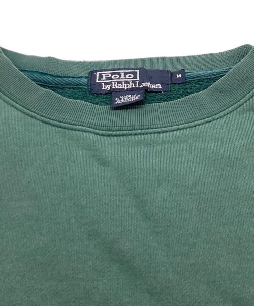 POLO RALPH LAUREN（ポロ・ラルフローレン）POLO RALPH LAUREN (ポロ・ラルフローレン) クルーネックスウェット グリーン サイズ:Mの古着・服飾アイテム