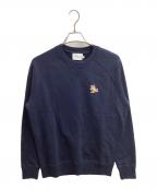maison kitsuneメゾンキツネ）の古着「CHILLAX FOX PATCH CLASSIC SWEATSHIRT」｜ネイビー