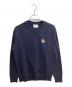 MAISON KITSUNE（メゾンキツネ）の古着「CHILLAX FOX PATCH CLASSIC SWEATSHIRT」｜ネイビー