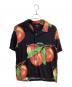 stussy（ステューシー）の古着「Peach Pattern  オープンカラーシャツ」｜ブラック