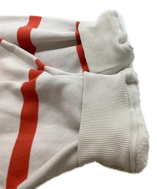 POLO RALPH LAUREN（ポロ・ラルフローレン）POLO RALPH LAUREN (ポロ・ラルフローレン) ボーダークルーネックスウェット ホワイト×オレンジ サイズ:Lの古着・服飾アイテム