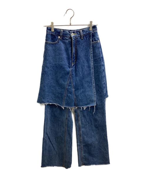 MAISON SPECIAL（メゾンスペシャル）MAISON SPECIAL (メゾンスペシャル) Layered Wrap Denim Pants / 21231465102 インディゴ サイズ:36の古着・服飾アイテム