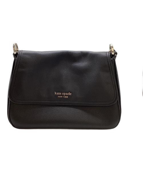 Kate Spade（ケイトスペード）Kate Spade (ケイトスペード) ハドソン ミディアム コンバーチブル フラップ ショルダーバッグ　/　K6577 ブラックの古着・服飾アイテム