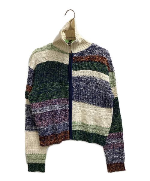 NKNIT（ンニット）NKNIT (ンニット) mix color high neck zip knit　/　NKNIT23SS-0190 グリーン サイズ:不明の古着・服飾アイテム