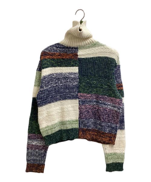 NKNIT（ンニット）NKNIT (ンニット) mix color high neck zip knit　/　NKNIT23SS-0190 グリーン サイズ:不明の古着・服飾アイテム