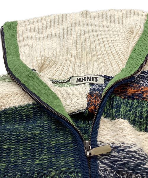 NKNIT（ンニット）NKNIT (ンニット) mix color high neck zip knit　/　NKNIT23SS-0190 グリーン サイズ:不明の古着・服飾アイテム