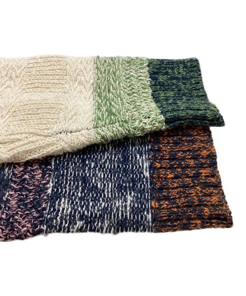 NKNIT（ンニット）NKNIT (ンニット) mix color high neck zip knit　/　NKNIT23SS-0190 グリーン サイズ:不明の古着・服飾アイテム