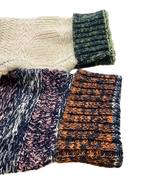 NKNIT（ンニット）NKNIT (ンニット) mix color high neck zip knit　/　NKNIT23SS-0190 グリーン サイズ:不明の古着・服飾アイテム
