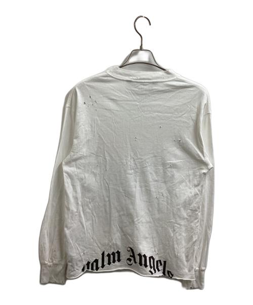 Palm Angels（パーム エンジェルス）Palm Angels (パーム エンジェルス) ダメージカットソー / PMAB040S23JER001 ホワイト サイズ:Sの古着・服飾アイテム