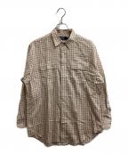 POLO RALPH LAURENポロ・ラルフローレン）の古着「チェックシャツ / フラップポケット」｜ベージュ