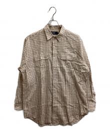 POLO RALPH LAUREN（ポロ・ラルフローレン）の古着「チェックシャツ / フラップポケット」｜ベージュ