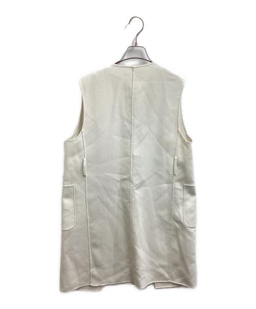 ANAYI（アナイ）ANAYI (アナイ) カルゼリバーベルトクルージレ ロング ベスト ホワイト サイズ:38の古着・服飾アイテム