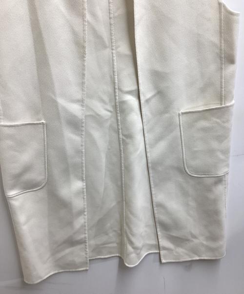 ANAYI（アナイ）ANAYI (アナイ) カルゼリバーベルトクルージレ ロング ベスト ホワイト サイズ:38の古着・服飾アイテム