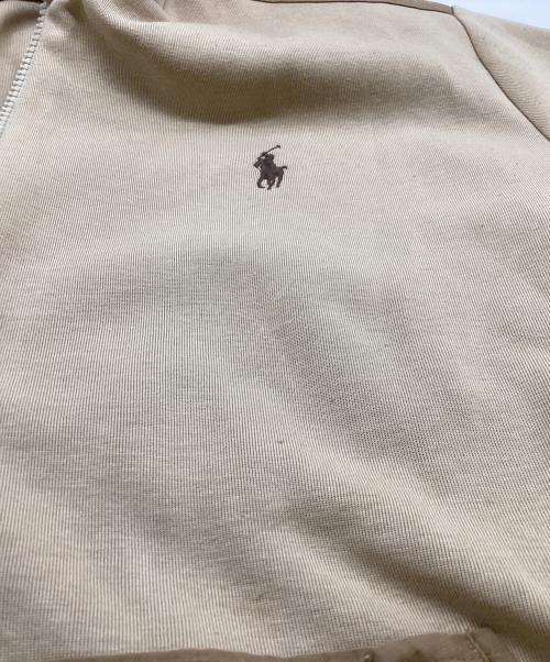 POLO RALPH LAUREN（ポロ・ラルフローレン）POLO RALPH LAUREN (ポロ・ラルフローレン) 異素材切替ジップパーカー ベージュ サイズ:XLの古着・服飾アイテム