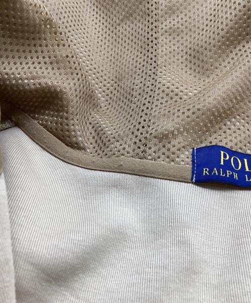 POLO RALPH LAUREN（ポロ・ラルフローレン）POLO RALPH LAUREN (ポロ・ラルフローレン) 異素材切替ジップパーカー ベージュ サイズ:XLの古着・服飾アイテム