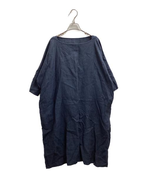 nest Robe（ネストローブ）nest Robe (ネストローブ) リネンワンピース / 01141-1081 ネイビー サイズ:表記無しの古着・服飾アイテム