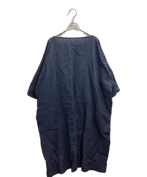 nest Robe（ネストローブ）nest Robe (ネストローブ) リネンワンピース / 01141-1081 ネイビー サイズ:表記無しの古着・服飾アイテム