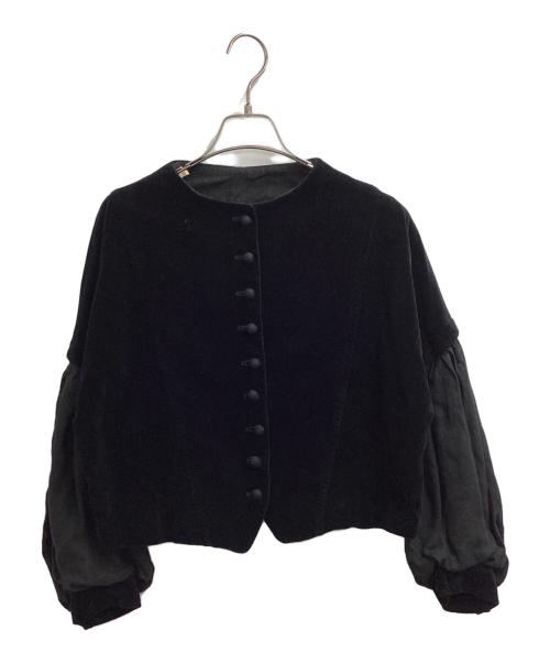 nest Robe（ネストローブ）nest Robe (ネストローブ) コットンベルベットリネンジャケット / 01183-1008-1 ブラック サイズ:Freeの古着・服飾アイテム